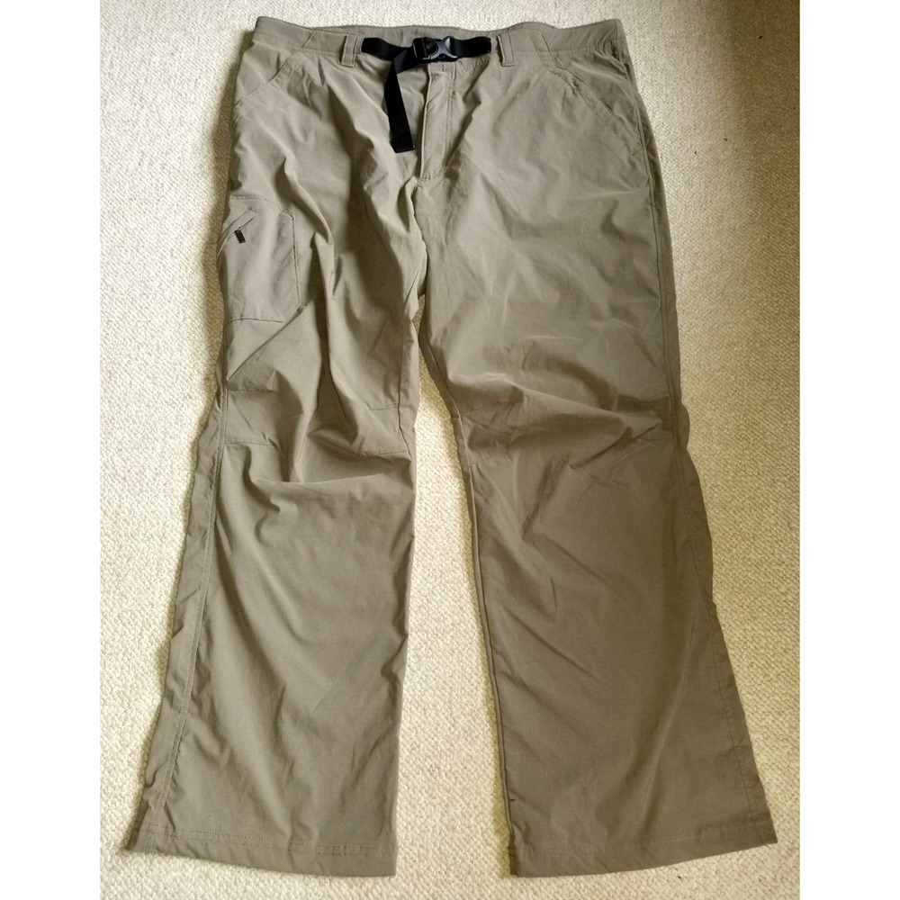 Mens Pants-ASCEND-brown nylon stretch straight Performance Hiking cargo-42x30